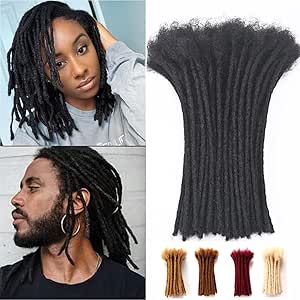 Dreadlock Extensions Human Hair Extensions for Braiding 0.8 cm Afro Kinkyhair for Braiding Black Hair Extensions Dreadlocks Extensions
