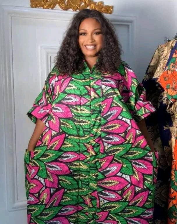 Leaves Ankara Gown