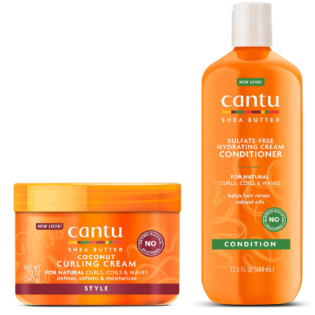 CANTU, Shea Butter Cream Conditioner, 400 ml & Shea Butter Coconut Curling Cream, 340 g
