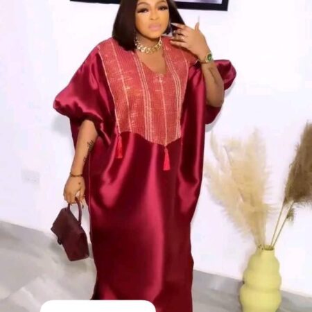 Red Mikado with Aso Oke