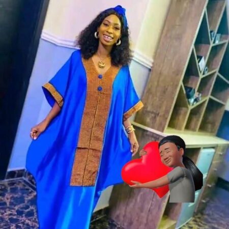 Blue Mikado with Aso Oke