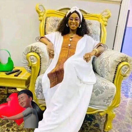 White Mikado with Aso Oke