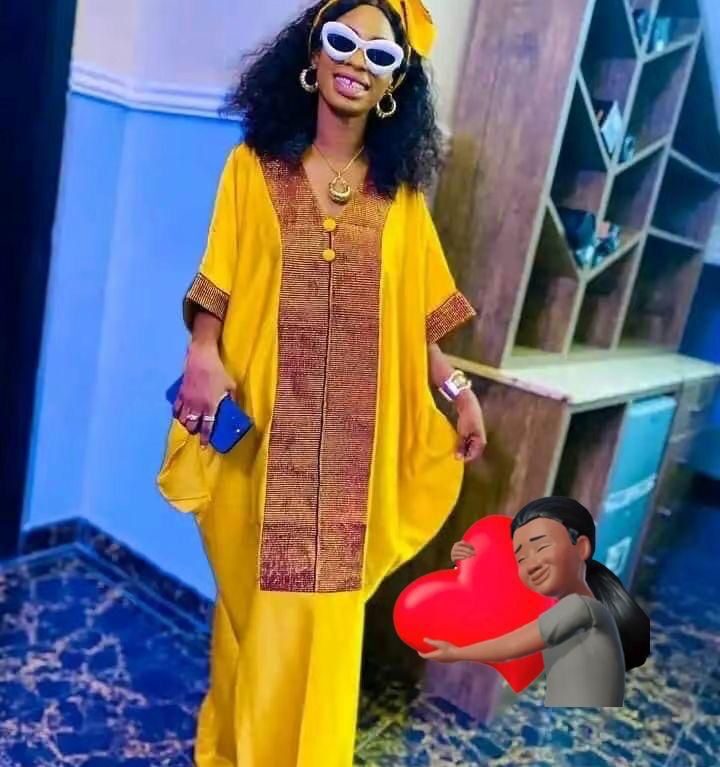 Yellow Mikado with Aso Oke