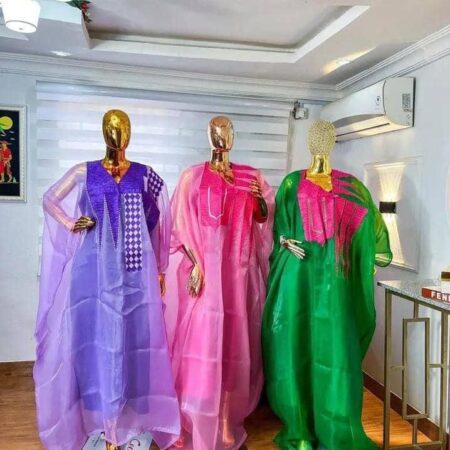Adunni Organza with Aso Oke